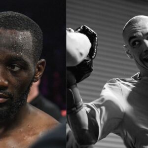 Terence Crawford (L) and Tim Tszyu (R)