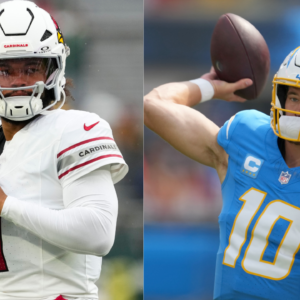 kyler murray (L) and justin herbert (R)