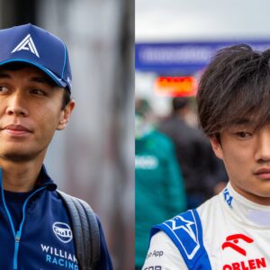 Alex Albon (L) and Yuki Tsunoda (R)