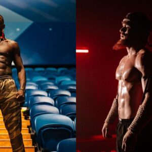 Israel Adesanya (L) Sharaputdin Magomedov (R)