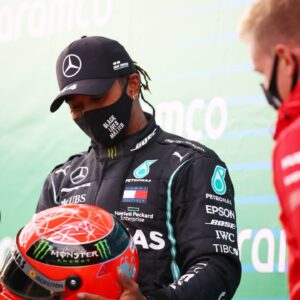 On This Day: Mick Schumacher Presented Iconic Gift to Lewis Hamilton for Equaling Michael's 91 Wins