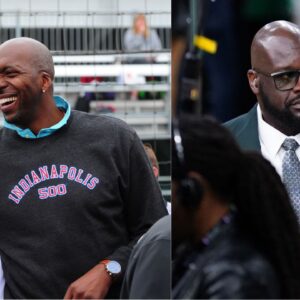 John Salley (L) and Shaquille O'Neal (R)