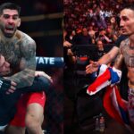 Ilia Topuria (L) and Max Holloway (R)