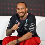 Lewis Hamilton during the post race media interview as he wins , Max Verstappen 2nd and Lando Norris 3rd in the Formula 1 Qatar Airways British Grand Prix at Silverstone