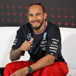 Lewis Hamilton during the post race media interview as he wins , Max Verstappen 2nd and Lando Norris 3rd in the Formula 1 Qatar Airways British Grand Prix at Silverstone