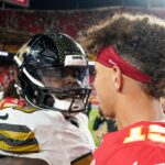 Khalen Saunders and Patrick Mahomes