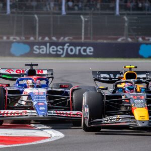 Formula 1 GP Mexico Mexico City Liam Lawson, 30, Visa Cash App RB Formula One Team and Sergio Perez 11, Oracle Red Bull Racing