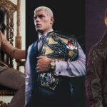 Conor McGregor (L) Cody Rhodes (C) Ronda Rousey (R)