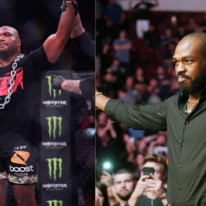 Rampage Jackson (L) and Jon Jones (R)