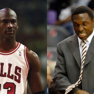 Michael Jordan and Avery Johnson