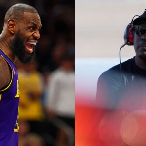 LeBron James (L) and Michael Jordan (R)