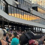 NASCAR fans watch the race at Richmond Raceway.