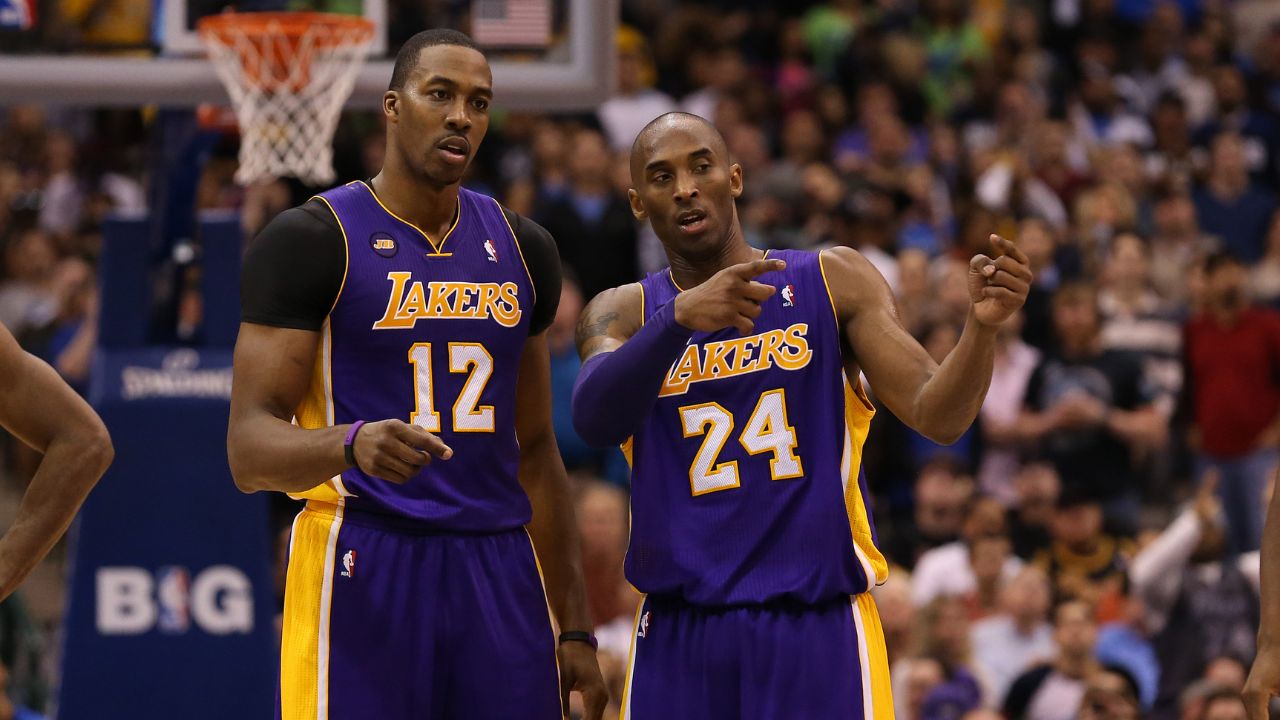 Dwight Howard and Kobe Bryant in 2012
