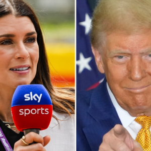 (L-R) Danica Patrick and Donald Trump