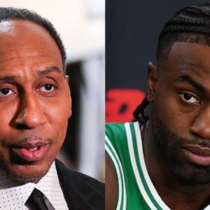Stephen A. Smith and Jaylen Brown