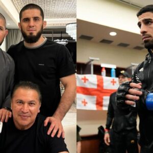 Javier Mendez (L) and Ilia Topuria (R)