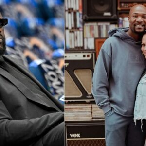 Shaquille O'Neal (L) and Shaunie and Keion Henderson (R)