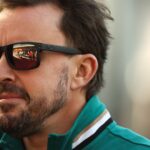 Fernando Alonso arrives at Circuit of the Americas in Austin, Texas