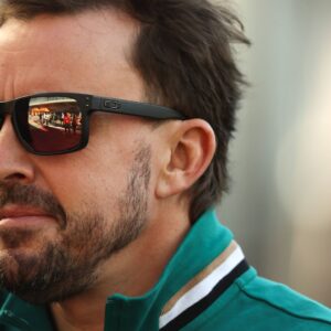 Fernando Alonso arrives at Circuit of the Americas in Austin, Texas