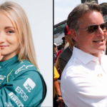 Jessica Hawkins(L) and Jeff Gordon(R).