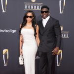 Miami Dolphins wide receiver Tyreek Hill with his wife Keeta Vaccaro on the red carpet before the NFL Honors show at Resorts World Theatre.