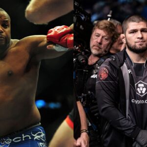 Daniel Cormier (L) and Khabib Nurmgomedov (R)