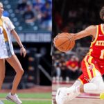 Haliey Welch(L) and Trae Young(R)