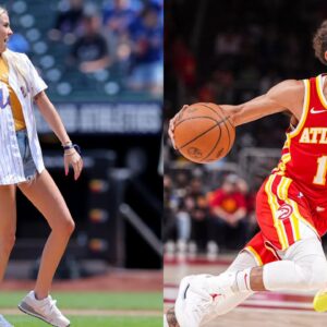 Haliey Welch(L) and Trae Young(R)