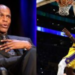 Robert Parish (L) and LeBron James (R)