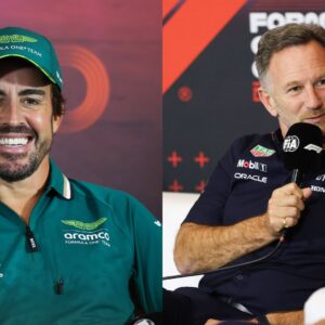 Fernando Alonso (L) and Christian Horner (R)