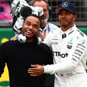 British Grand Prix, Silverstone 13 - 16 July 2017 15.07.2017 - Qualifying, Lewis Hamilton (GBR) Mercedes AMG F1 W08 and his brother Nicolas