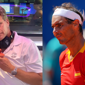 Andrew Castle and Rafael Nadal