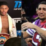 Shakur Stevenson (L) and Teofimo Lopez (R)