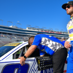 NASCAR Cup Series driver Chase Elliott (9) during qualifying for the South Point 400 at Las Vegas Motor Speedway.