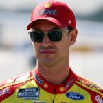 NASCAR Cup Series driver Joey Logano (22) during practice and qualifying for the Bank of America ROVAL 400 at Charlotte Motor Speedway Road Course.