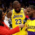 LeBron James and Bronny James. Credits: USA Today Sports