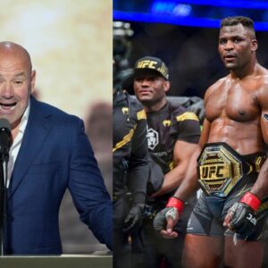 Dana White (L) Francis Ngannou (R)