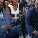 Shaquille O'Neal (L) and Alonzo Mourning (R).