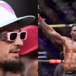 Sean O'Malley (L) and Francis Ngannou (R)