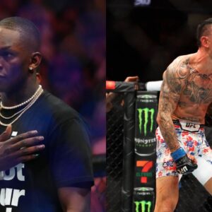 Israel Adesanya (L) and Max Holloway (R)