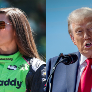 Danica Patrick(L) and Donald Trump(R).