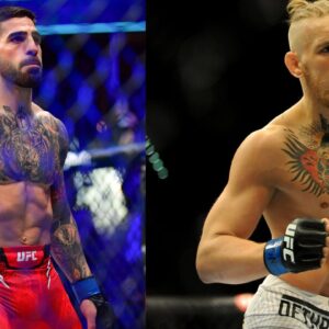 Ilia Topuria (L) and Conor McGregor (R)