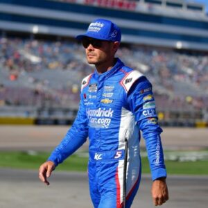 NASCAR Cup Series driver Kyle Larson (5) during qualifying for the South Point 400 at Las Vegas Motor Speedway.