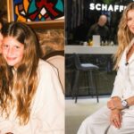 Tom Brady with Vivian Brady and Gisele Bundchen