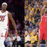 Jimmy Butler (L), Trevor Ariza (R)