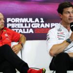 Frederic Vasseur (FRA, Scuderia Ferrari HP), Toto Wolff (AUT, Mercedes-AMG Petronas F1 Team)