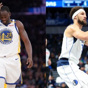 Draymond Green (L) and Klay Thompson (R)