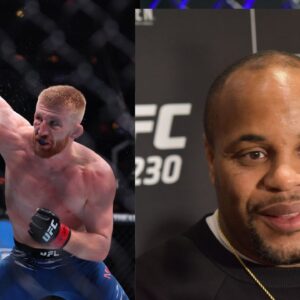 Bo Nickal (L) and Daniel Cormier (R)