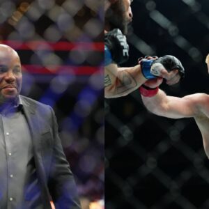 Daniel Cormier (L), Bo Nickal (R)