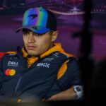 Lando Norris 4, McLaren Formula 1 Team at the press conference Formula 1 GP Las Vegas USA Thursday